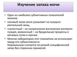 Моча пахнет пенициллином