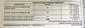 Интерпретация анализа крови на клещевой энцефалит