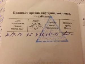 Расшифровка выписки по прививкам