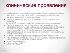 Головокружение в положения стоя