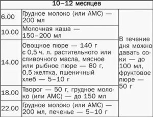 Питание ребенка 10 месяцев