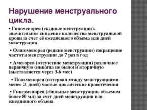 Нарушение менструального цикла в 18 лет