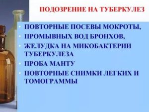 Подозрение на туберкулез